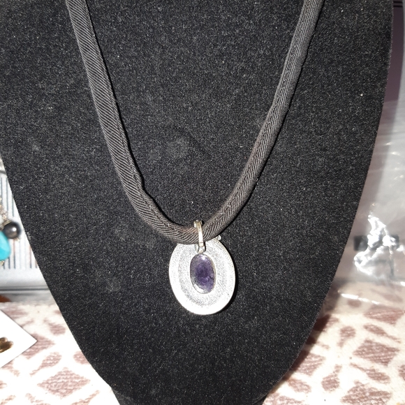 Kirks Folly Purple Cameo Necklace - Picture 6 of 10
